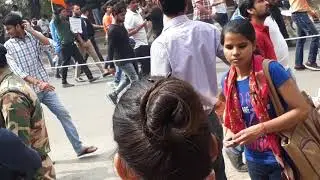 Delhi University North Campus, ABVP protests against anti-nationalist