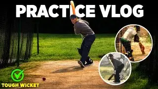 Batting Vlog on a TOUGH WICKET | Hard Net Session Today