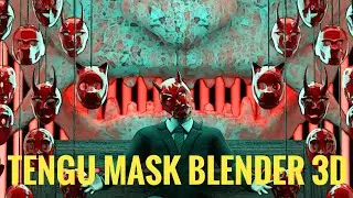 TENGU MASK BLENDER 3D