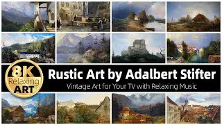 Vintage Art | Rustic Art by Adalbert Stifter | Half an Hour of Relaxing 8K HD Video with Music