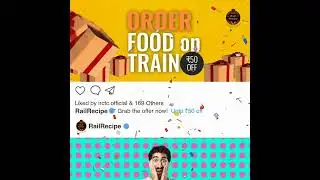 Feeling hungry on train? 🤔| RailRecipe | Order your food on train | Free delivery of food on train
