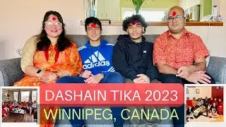 A Heartfelt Dashain Celebration in Winnipeg: A Nepali Family's Tika Ceremony
