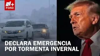 Declaraciones de emergencia en 10 estados de EUA por tormenta invernal: Trump