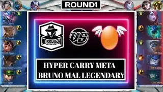 MLBB MPL MYSG S5 BRUNO MAL MENGGANAS !! TEAM BOSSKURR VS ORANGE ESPORTS ROUND1