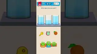 Which glass has less water 💧?