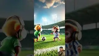 🔥 Two Cute Baby Monkeys Playing Football#BabyMonkeys #Football #CuteAnimals #MonkeyFun