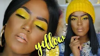 YELLOW SMOKEY EYE MAKEUP TUTORIAL WOC
