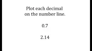 Plot Positive Decimals on the Number Line