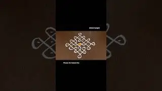 7&times;1 Dots Easy Daily Muggulu | Thipkyanchi,Festival Rangoli | Easy Chukkala Muggulu #Star Rangoli