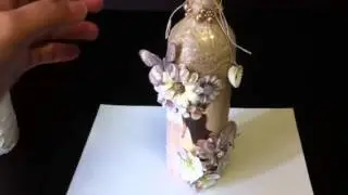 Beach Themed ~Altered Wine Bottle