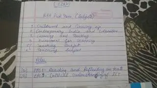 CDLU UNIVERSITY 🏫 B.Ed 1year kae subjects 👨&zwj;💻