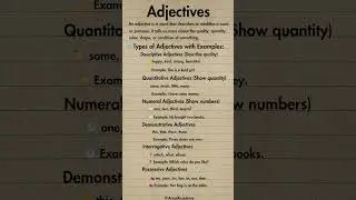 What Are Adjectives? | Definition, Types & Examples for Beginners | English Grammar #english #shorts