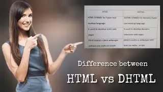 Difference between HTML and DHTML||HTML vs DHTML||HTML`|DHTML||