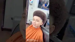 Afro taper for my son 🙏🏽💯💈 #afro #kidscut #kidsafro #barber #tybarbersign #fyp #shorts