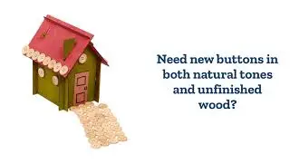 Colorations&reg; Natural & Boho Wood Buttons - 1lb, 600 pc