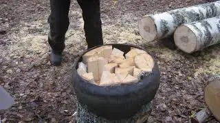 Polttopuiden pilkonta