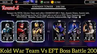 Edenian Fatal Tower Boss Battle 200 Vs Kold War Team | MK Mobile