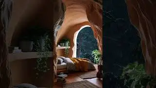 Warm Cave Inspired Interior Design #cave