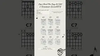 One chord per day 15/365. C7 (C Dominant Seventh) #guitarlesson #chords #guitar #acoustic