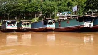 Departing by Slow Boat from Pak Beng in Laos