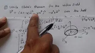 stokes theorem # problem -2# Vector calculus # Engg.MATHS # Allied Maths # Integral calculus