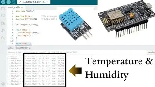 NodeMCU ESP8266 с датчиком температуры и влажности