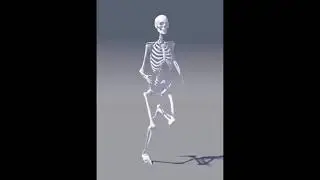skeleton model running to gd practice music