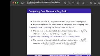 Precision/Recall on Imbalanced Test Data (AISTATS 2023)