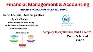 Ratio Analysis &ndash; Meaning, Uses & Types | Human Resource, CSR & Forensic Accounting : PART 2