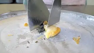 SPECIAL Black egg curry puff ice cream VS vanilla banana almond caramel ice cream rolls challenge