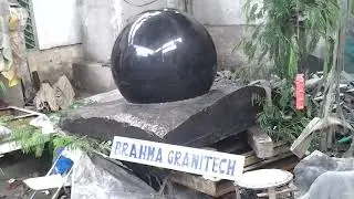 Rolling sphere fountain ,Fountain balls, Round Stone fountains, Rotating rocks, Garden Globe balls