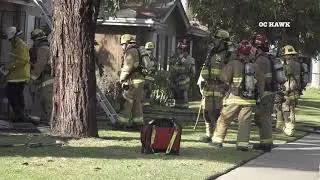 Fountain Valley : Firefighters Make Quick Work on House Fire