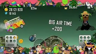 Hill Climb Racing (Hippie Van - Stage 11 alien planet - Car Game Play - Fun Kids Game)