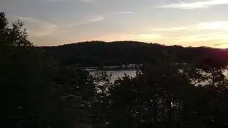 Sunset dinner at Ledge Water Steakhouse.  Bristol,NH.  We are going to like living here.