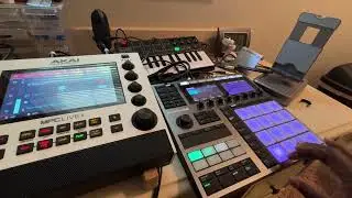 MPC Live 2 paired with the Maschine Plus.