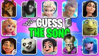 Guess The Disney Character by Voice🎤🎙️🎶 | DISNEY SONG QUIZ | Elsa, Princes Peach, Wade, Panda, Leo