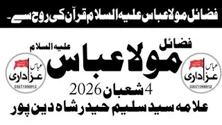 Allama Syed saleem Haider shah Deen poor fazail mola abbas 4 shoban 2026 Abbas Azadari 03071566912