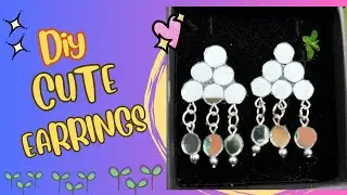 Diy Mirror Earrings Tutorial, Diy Earrings #diy #diyearrings @diycharm