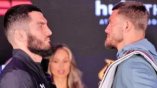 INTENSE!! ARTUR BETERBIEV ICE COLD FIRST FACE OFF WITH JOE SMITH JR AT FINAL PRESS CONFERENCE