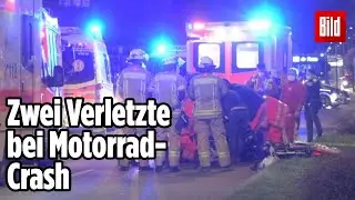 Schwerer Unfall in Berlin: Motorradfahrer und Radfahrer verletzt