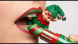 Christmas ASMR Sleep 🎄✨ | Relaxing Lip Art & Lipstick Sounds