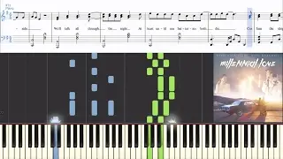 Ryan Higa ft. Kina Grannis - Millennial Love (Synthesia Piano Tutorial w/Lyrics)