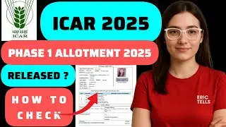 icar ug allotment 2025 | icar ug round 1 allotment 2025