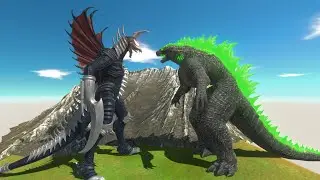 Godzilla Evolved Green vs Gigan - Animal Revolt Battle Simulator