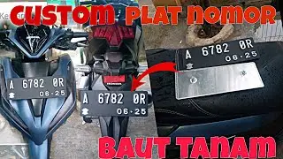 Pasang plat nomor custom baut tanam di vario 150new