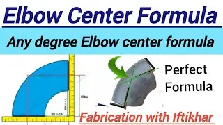 Pipe Elbow center || Pipe Elbow center formula || Pipe Elbow ka center kaise nikalte Hain...