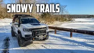 Relaxing Winter Forest Driving - Serene Snowy Path ASMR