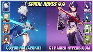 Furina Vaporize & Raiden Hyperbloom Spiral Abyss 4.4 Floor 12 | Genshin Impact