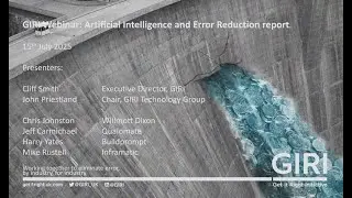 GIRI webinar: Artificial intelligence and error reduction - the opportunities and challenges