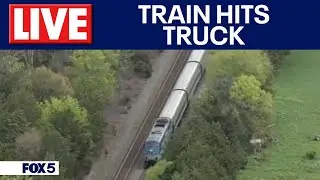LIVE CHOPPER: Amtrak train hits pick-up truck near Manassas Station